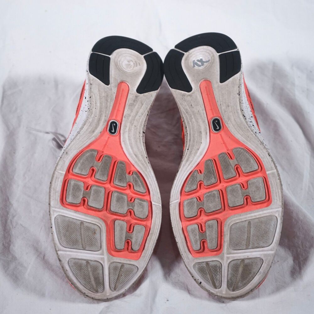 Nike Flyknit One+ Team Orange Red White Women's 8.5 Sneakers 554888-611 2012 - Picture 7 of 8